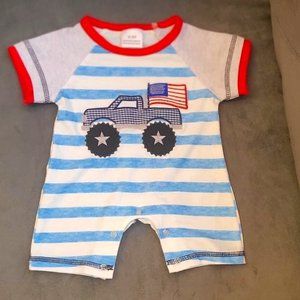 Baby Patriotic Stripe Romper